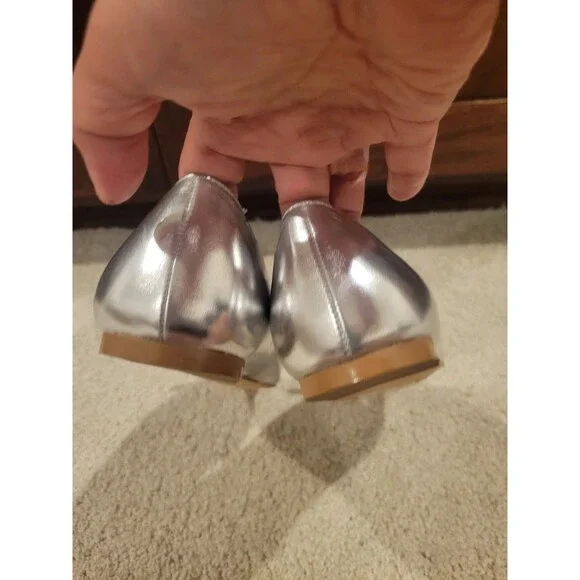 New Abound Gorgi Bow Flats Slip On Shoes Women's Silver Crystal Bow Size US 8 - Picture 4 of 10